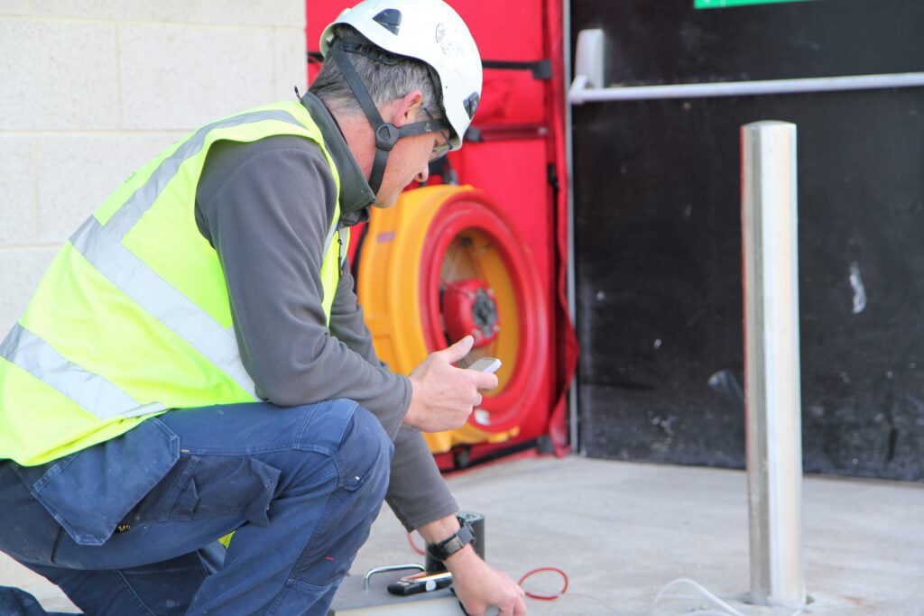 Room Integrity Testing for Fire Suppression